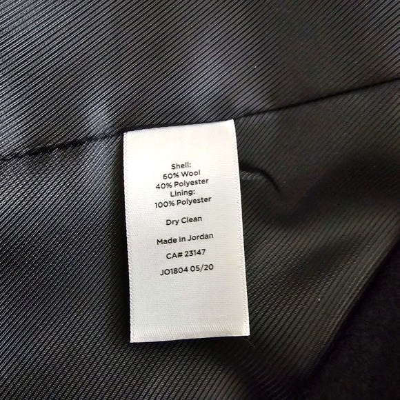 Talbots 14W Navy Blue Wool Blend Blazer Lined Italy Classic Office‎ Career Work - Picture 4 of 9